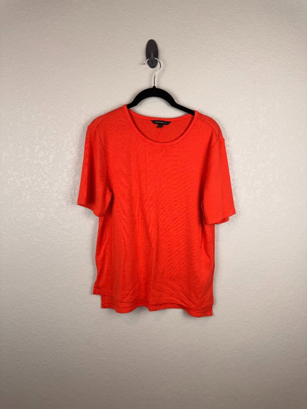 Banana Republic Red Scoop Neck Short Sleeve High-Low Tee S